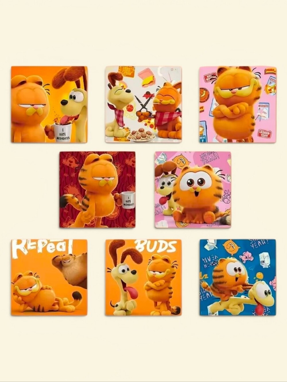 Garfield & Odie Cartoon Stickers